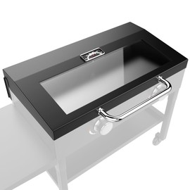 Upgraded Clear View Griddle Lid for Blackstone 28 Inch 1605 1839 1517 1853 1885 1856 Gas Griddle, Glass Hinged Griddle Lid Replacement Parts for 28" Blackstone 5003N Cover Accessories with Handle