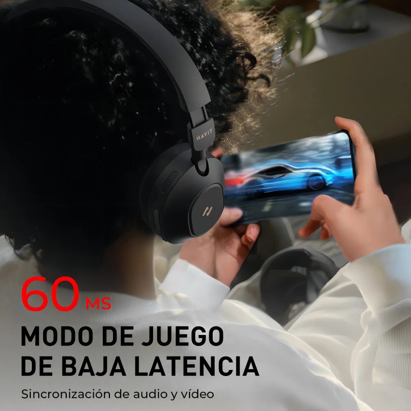 Auriculares inalmbricos Bluetooth 5.4 HAVIT LIFE NC01H Anc Cancelacion de