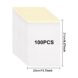 100PCS Tattoo Transfer Paper,Tattoo Stencil Paper,Thermal Stencil for Tattoo Printer,Tattoo Stencil Printer with Paper for Tattoo Transfer Set Tattoo Supplies