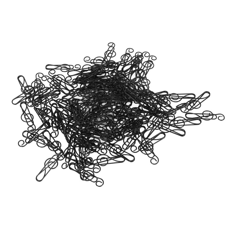 100 Pcs Note Paper Clip Black Creative Cute Music Wire