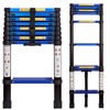 Telescoping Ladder,8.5 FT Aluminum Lightweight Extension Ladder with Wide Pedal,