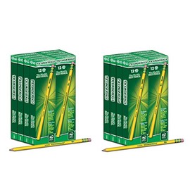 Dixon Ticonderoga Wood-Cased #2 HB Pencils, Sixteen 12-Count Boxes, Total 192 Pencils, Yellow