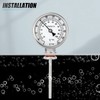 MEANLIN MEASURE 1/2" NPT Bimetal Thermometer for hot Water, boilers,