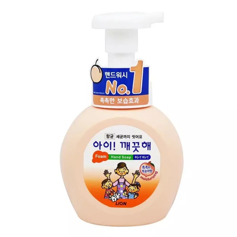 IkekkeutHae 아이깨끗해 항균 폼 핸드솝 250ml 복숭아향/비누/손소독젤/손세정제/대용량/손비누/휴대용/손소독제/손소독 Ecco Pure Antibacterial