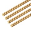 DMiotech 4 Pack 3mm x 300mm Solid Round Brass Rods