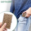 Swooflia Business Card Holder Case for Women Men Metal Leopard