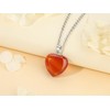 XIANNVXI Red Heart Pendant Carnelian Necklace Red Necklaces for Women