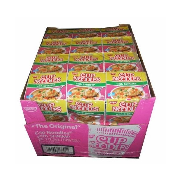 Nissin the Original Cup Noodles with Shrimp 24- 2.5 Ounce