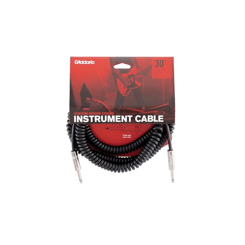 D'Addario | Coiled Cable | Cable para Instrumento | PW-CDG-30BK