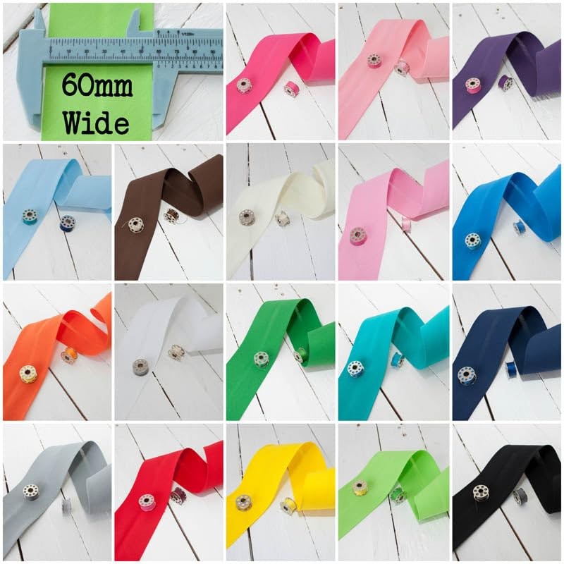 Craft Cult Extra Wide 60mm Plain Bias Binding Tape -