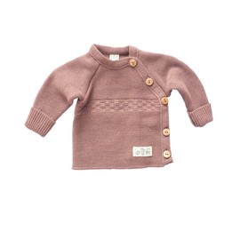 Lilano, Merino Wrap Jumper, 100% Wool (kbT), mauve