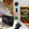 ALLOMN Digital Projection Alarm Clock, Indoor Outdoor Temperature, Weather Forecast,