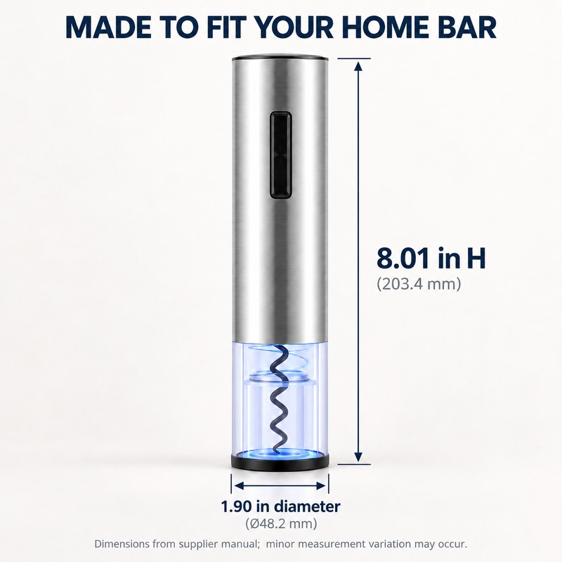 Rechargeable Electric Wine Opener with Foil Cutter USB C Charging