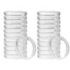 Kutesna 24 PCS Clear Plastic Shower Curtain Rings, Easy Snap