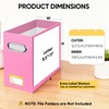 BALEINE File Organizer Box, Cardboard File Folder Organizer with Handle