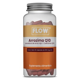 Arrozima Q10 - Levadura de Arroz Rojo - Coenzima Q10-60 Cápsulas de 650 mg c/u - Suplemento Alimenticio - Libre de Gluten y Aditivos - Flow Supplements