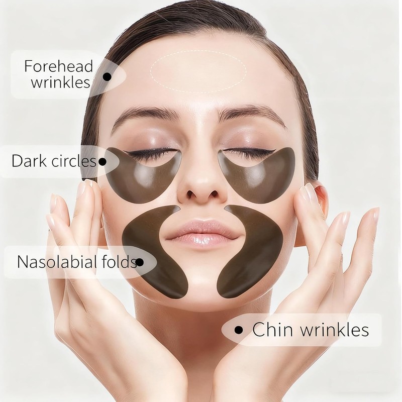 Parches Para Ojos De Perla Negra, Gel Patches 60 Piezas