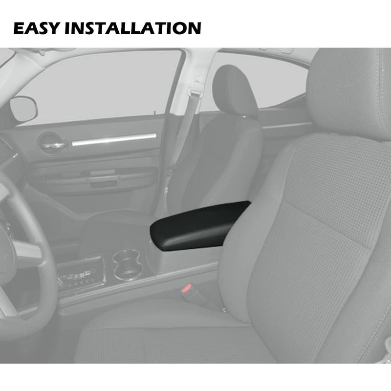 PIT66 Center Console Armrest Lid Cover Black, Compatible with 2008