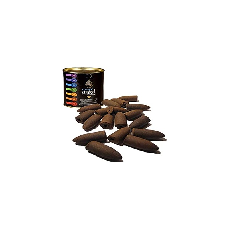 Chakra Backflow Incense Cones - 9cm x 7cm (Pack of