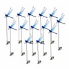 12-Pack Blue Dragonfly Garden Decorations – Realistic Clip-On Outdoor Accents