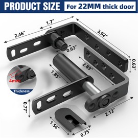 SKMYL Cafe Door Hinges, Saloon Door Hardware, Double Action Door Hinge for Bar, Coffee Shop, Swing Door, Heavy Duty 304 Stainless Steel (Black, MID 1PCS)