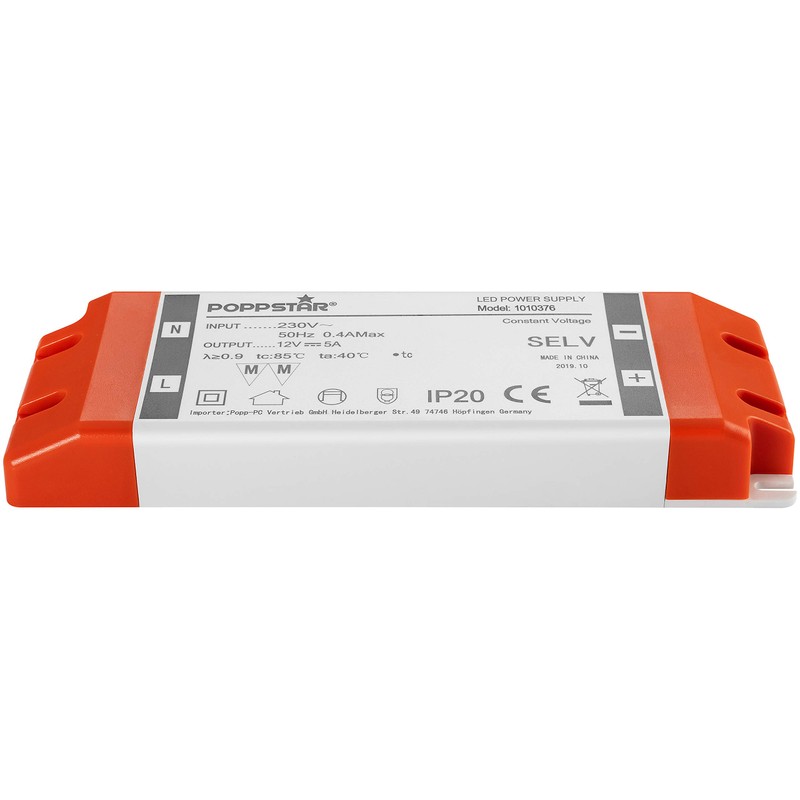 Poppstar LED Transformer 230 V AC / 12 V DC