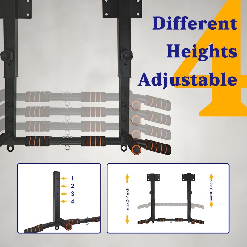BDL Joist Mount Pull Up Bar, Heavy Duty Chin Up