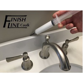 Finish Line Caulk 30 ML Caulking Syringes With Easy Grip Caps and 25 Plastic Dispensing Tips - Filling Kit Sold Separate