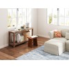 RUBAPOSM Solid Wood Accent Stool 18" Shower Bench Rustic Garden