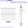 Homaisson 50 PCS Blank Beaded Keychain Bars, Metal Beading Sticks