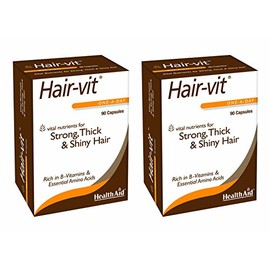 HealthAid Hair-VIT Pack of 2 x 90 Capsules (180 Capsules)