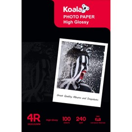 Koala Inkjet Hochglänzend Fotopapier 10x15 cm, 240 g/m², 100 Blatt, für Canon HP Epson Tintenstrahldrucker