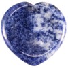 Nupuyai Blue Dot Stone Thumb Stone Worry Stone Heart Gemstone