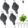 YOOHUA 4PCS Plant Pulley Retractable Hanger with 4PCS Ceiling Hooks