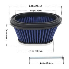 OuYi 2XJ-14451-00-00 ATV Air Filter Compatible with Yamaha Blaster 200 YFS200 YFS 200 1988-2006 Breeze 125 YFA125 YFA1 1989/1991-2004, Grizzly 125 YFM125 2004-2013, Raptor 125 250 YFM125R YFM250R