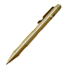 SMOOTHERPRO Solid Brass Bolt Action Pen Refillable Retractable Heavy Duty for Tremor Parkinson Arthritic Business Office Signature Writing EDC Gift(BB201)