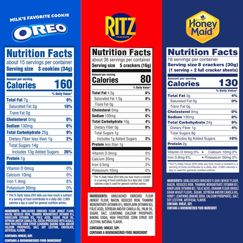 OREO Cookies, RITZ Crackers, Honey Maid Graham Crackers Variety Pack,
