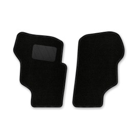 Bär-AfC VW04357 Classic Car Floor Mats for VW T3 1979-1992, Car Mats Needle Fleece Black, Edge Edging Black, Textile Foot Protection, Set of 2