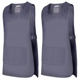 MISEMIYA - Pack of 2 Units - Cleaning Apron Work Unit Clinical Medical Cleaning Veterinary Sanitary Hospital, gray