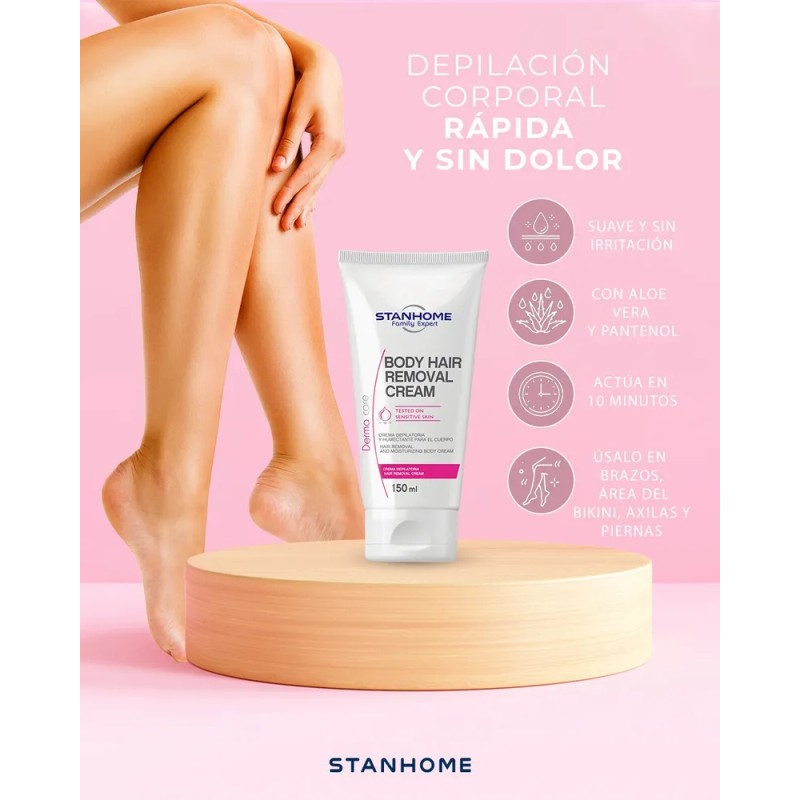 Crema Depiladora Humectante Para Cuerpo Stanhome 150ml Sensible