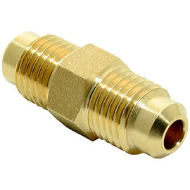 Air Conditioning Split Connection Nipple Brass for 1/4 Inch Pipe for Mounting Split Air Conditioners
