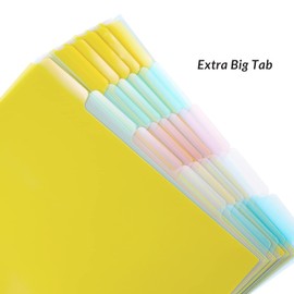 Seashell 3 Ring Binder Dividers with 5 Tabs, Plastic Binder Dividers, Letter Size, Durable, Assorted Colors, School Subject Binder Organizers, Pack of 6 Sets (30 Dividers Total)