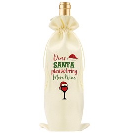 Christmas Wine Bag Funny Christmas Party Table Decor Decorations Hostess Gifts for Women Men Couple Wine Gift Bag Bottle Covers Holiday Merry Friendsmas Party Supplies Decorations Stocking Stuffers