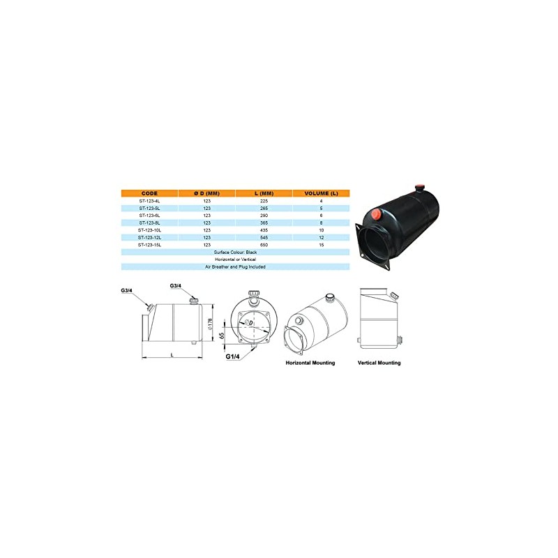 Steel Tank Suitable for Flowfit 110V, 240V and 415V AC