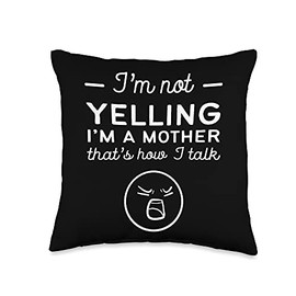 Mom Talk Shout, Gossip, Angry Mom Talkative Woman Throw Pillow, 16x16, Multicolor