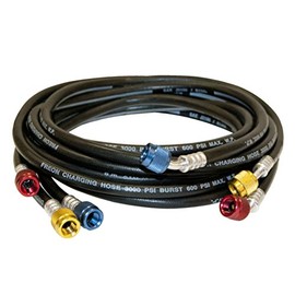 OEMTOOLS 27230 1/4" SAE Hose Set, Car AC Recharge Hose, Hose Set HVAC, Refrigerant Line Set, OEMTOOLS Air Tools, For Freon Recharge Kit