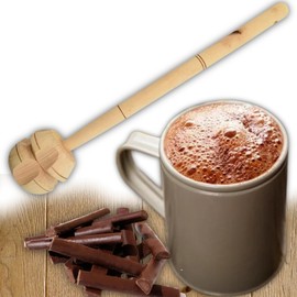 Generic Molinillo en madera - Batidor de Madera Hecho a Mano para Espumar - Batidos, Chocolate - Handmade Wooden Whisk Frother - Milkshakes, Chocolate - Imported from Colombia, REGULAR, 01253