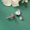 Sterling Silver Ladybug Earrings Women Cute Stud Earrings Graduation Birthday