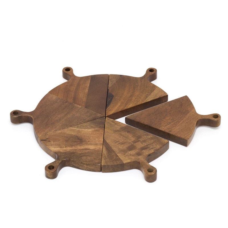 Carousel Home 6 Piece Wooden Selection Board | Round Mango