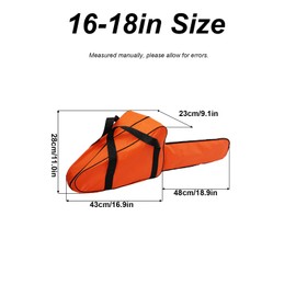 Kettensägentasche, Oxford Gewebe Kettensäge Lagerung Tasche für 16-18 Zoll Kettensäge (Schwarz)